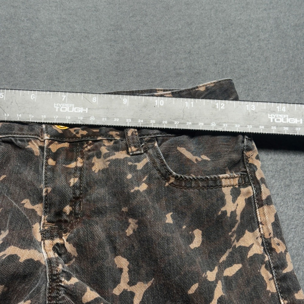 Abercrombie Kids Low Rise Baggy Jeans 11/12 Regular Camo Print Wide Leg Brown - Picture 8 of 9